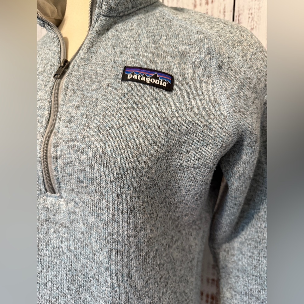 Patagonia Light Blue Fleece‎ Quarter Zip - Picture 3 of 7